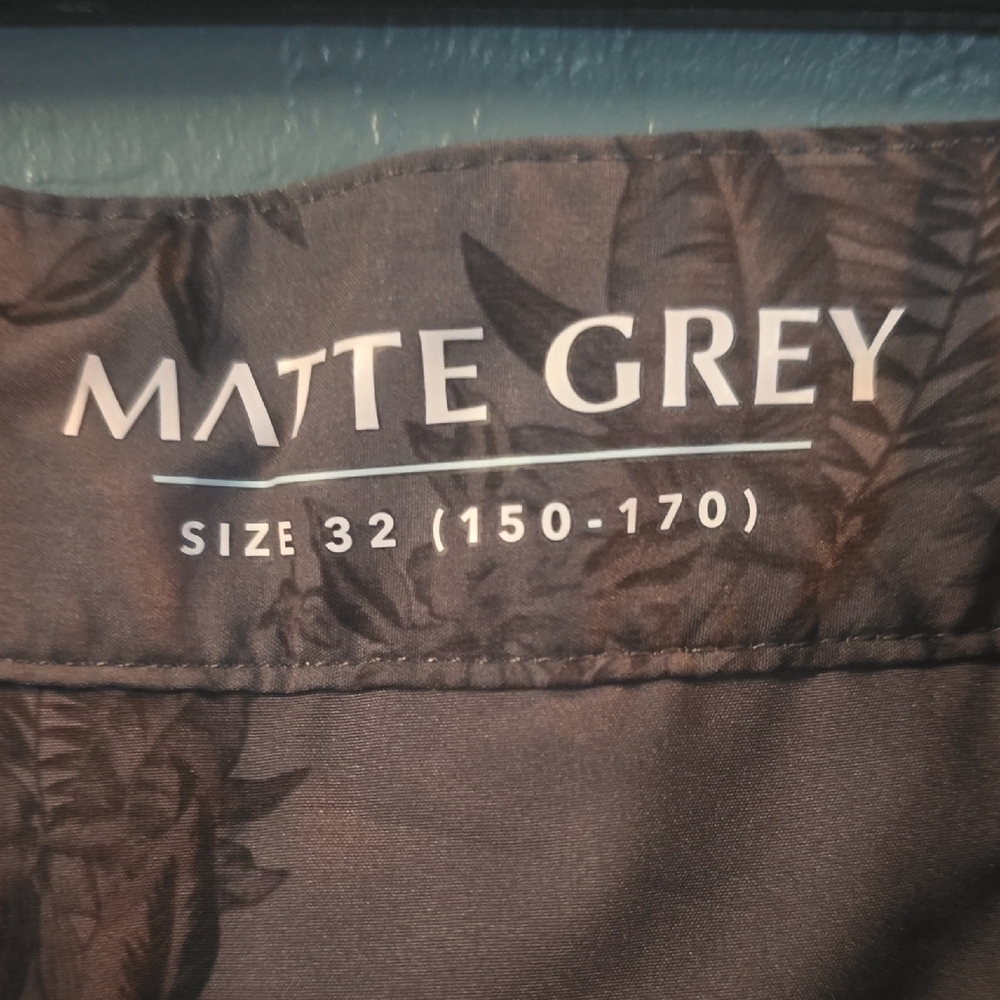 Matte Grey Textured Golf Pants